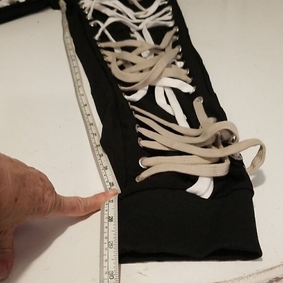 Unusual unique corset black trousers pants medium NWOT - Picture 8 of 15